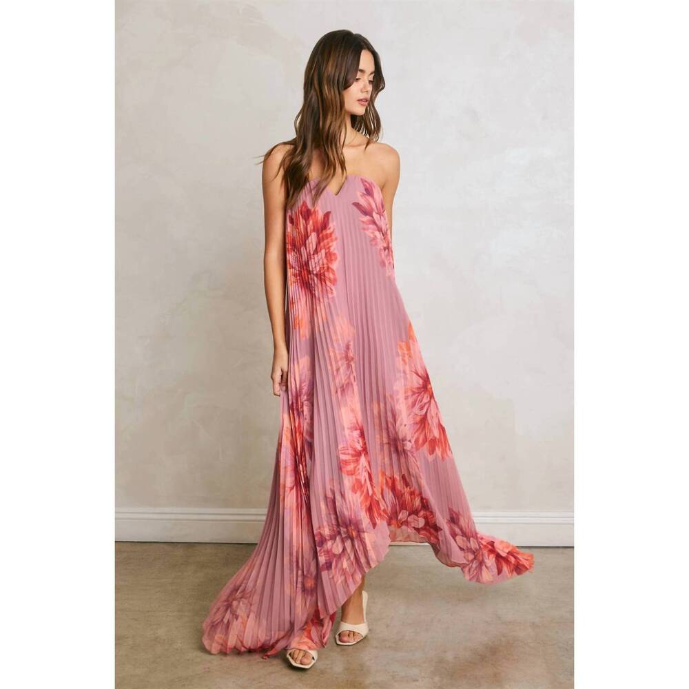 NEW DRESS FORUM dahlia garden dress in pink floral print